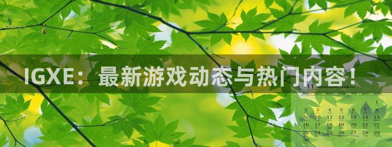 沐春蓝冠娱乐：IGXE：最新游戏动态与热门内容！